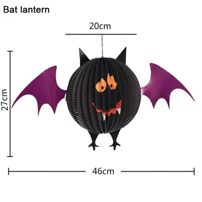 3 PCS / Set Kreative lustige Halloween Ghost Bats Spider Anhänger Papierdekoration und Requisiten Horror – Bild 3