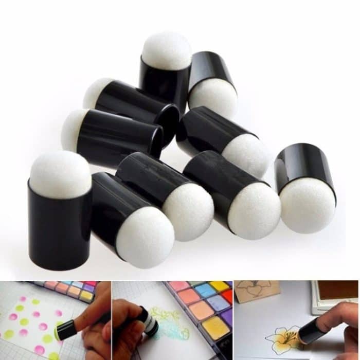 10 PCS Finger Painting Sponge Daubers Farbschaum Fingerspitzen – Bild 1