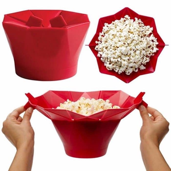 2 Stück kreativer, faltbarer Mikrowellen-Popcorn-Maker aus Silikon, Foldable Silicone – Bild 1