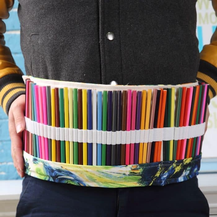 72 Slots Van Gogh Ölgemälde Druckstift Tasche Leinwand Bleistiftwickelvorhang Roll Up Bleistiftetui Schreibwarenbeutel – Bild 2