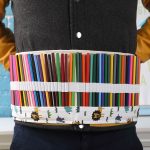 48 Slots Cartoon Animal Print Stifttasche Leinwand Bleistiftwickelvorhang Roll Up Bleistiftetui Briefpapierbeutel – Bild 2