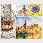 Professionelle Kunstskizze Malbücher Zeichnen Lebendige Farben 48-Farben-Buntstifte aus Holz – Bild 6