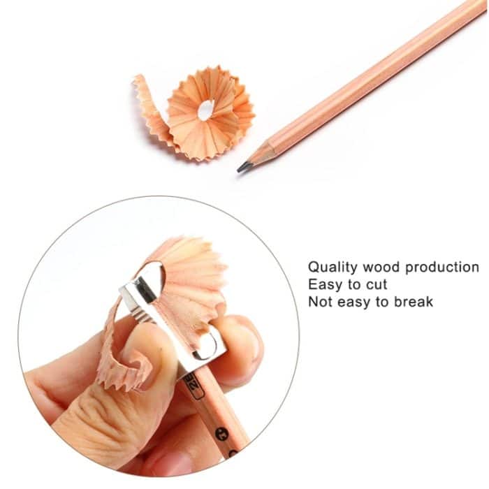 12 Stück Holzstifte zum Zeichnen, Schreiben, Skizzen, vorgespitzt, 2B Art Graphitstifte – Bild 3