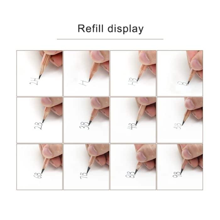 12 Stück Holzstifte zum Zeichnen, Schreiben, Skizzen, vorgespitzt, 2B Art Graphitstifte – Bild 4