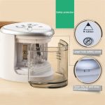 Büro Schule Briefpapier Batteriebetriebene Doppelschlitze Elektrischer Buntstiftspitzer, zufällige Farblieferung – Bild 6