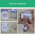 Büro Schule Briefpapier Batteriebetriebene Doppelschlitze Elektrischer Buntstiftspitzer, zufällige Farblieferung – Bild 9