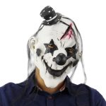 Halloween Festival Party Latex Teufel Clown erschreckte Maske Kopfbedeckung, mit Haaren