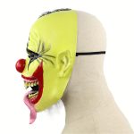 Halloween Festival Party Latex Green Face Clown erschreckte Maske, mit Haaren – Bild 4