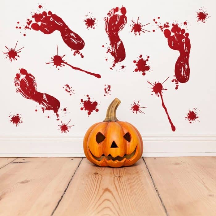 10 PCS Halloween Dekorationen PVC Kreative Blut Handabdrücke und Fußabdrücke Wandaufkleber Fensteraufkleber, zufällige Lieferung – Bild 7