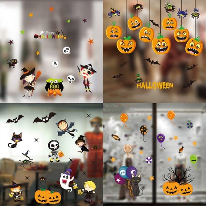 3 PCS Halloween Dekorationen PVC Personalisierte DIY Glas Elektrostatische Aufkleber, Random Style Lieferung – Bild 7