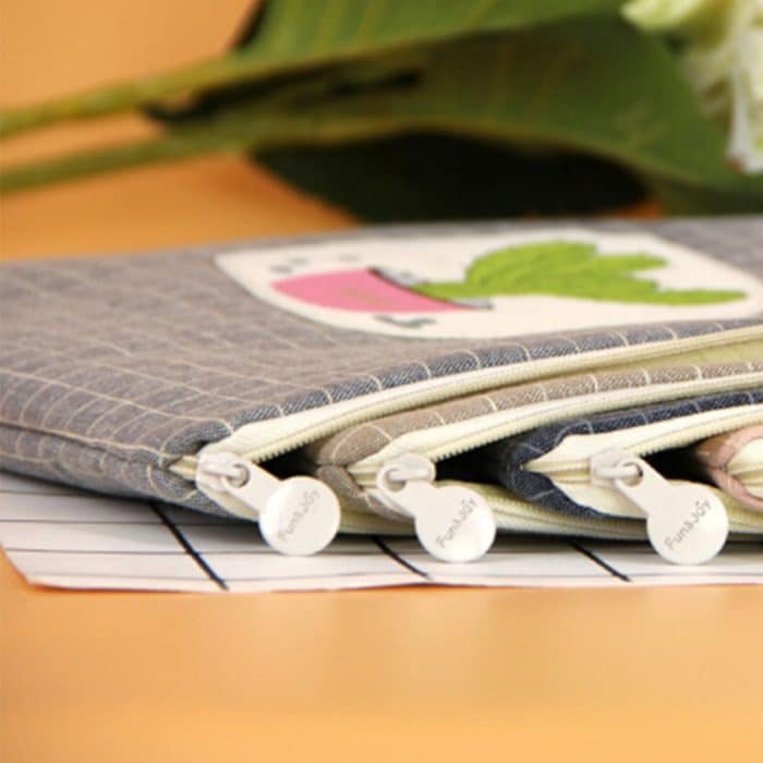 Kaktus-Muster, wasser- und staubdicht, Aktentasche aus Segeltuch, Reißverschluss, tragbare Daten-Aufbewahrungstasche, zufällige Lieferung – Bild 4