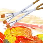 6 PCS Künstler Ölgemälde Pinsel Set Nylon Haar Holzgriff Acryl Aquarell Spitze Spitze Zeichenstift – Bild 2
