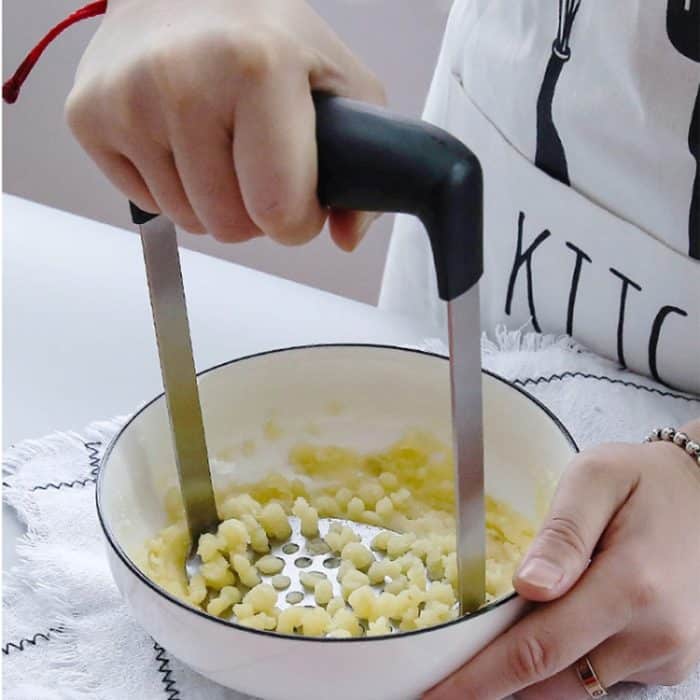 Manueller Kürbis-Kartoffel-Ricer-Stampfer aus Edelstahl mit breitem und ergonomischem horizontalem Griff – Bild 11