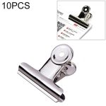 36PCS 50mm Silber Metall Edelstahl Runde Clip Notizen Brief Büroklammer Büro Bind Clip, 10PCS / 50mm