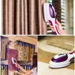 Multifunktions-Handdampfer für den Haushalt, tragbare Reise-Handdampfmaschine zum Aufhängen, Keramikboden mit Biberbürste, Haarbürste und Messbecher, EU-Stecker, EU Plug Purple, EU Plug Blue – Bild 9