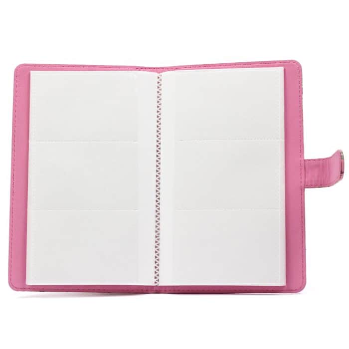 Rosa Flamingomuster 3 Zoll DIY PU Mini Kreativität Einfügen Typ 32 Seiten Exquisites Fotoalbum für Polaroid – Bild 3