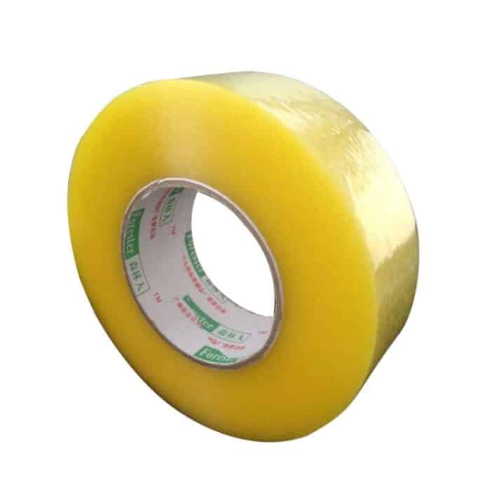 4 Stück 55 mm Breite, 32 mm Dicke, Paketversiegelung, Verpackungsband, Rollenaufkleber, 55mm Width 32mm Thickness (Transparent Yellow) – Bild 3