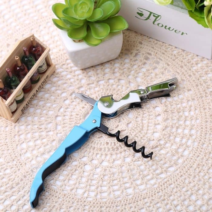 10pcs Multifunktionaler Edelstahl-Weinflaschenöffner mit Seepferdchen-Muster, Dosenöffner, zufällige Farblieferung – Bild 3