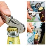 10pcs Multifunktionaler Edelstahl-Weinflaschenöffner mit Seepferdchen-Muster, Dosenöffner, zufällige Farblieferung – Bild 8