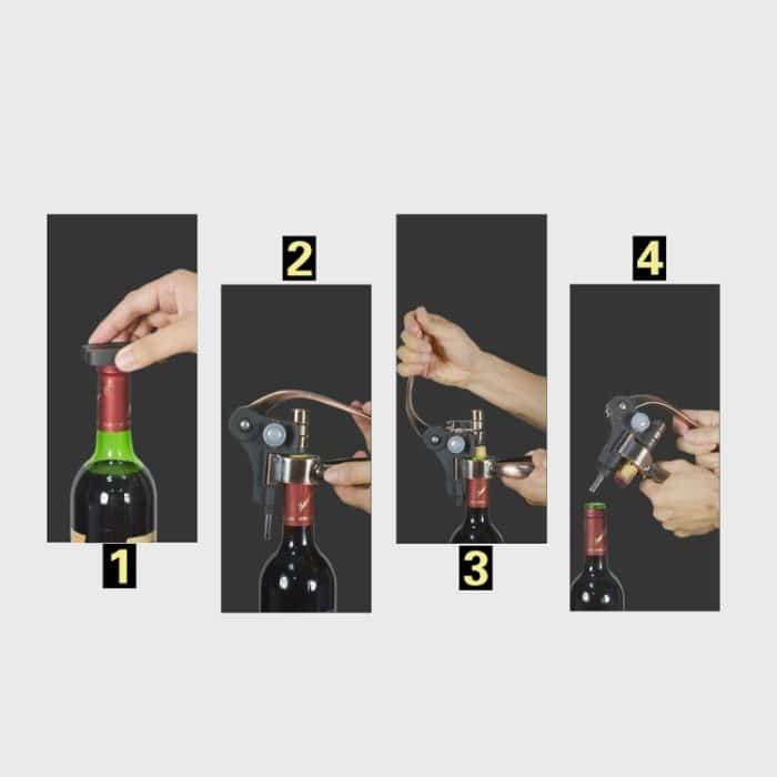 Zinklegierung + ABS Material Retro Kaninchenform Flaschenöffner Korkenzieher Port Weinflaschenöffner, Größe: 18 x 14,5 x 4,7 cm – Bild 6