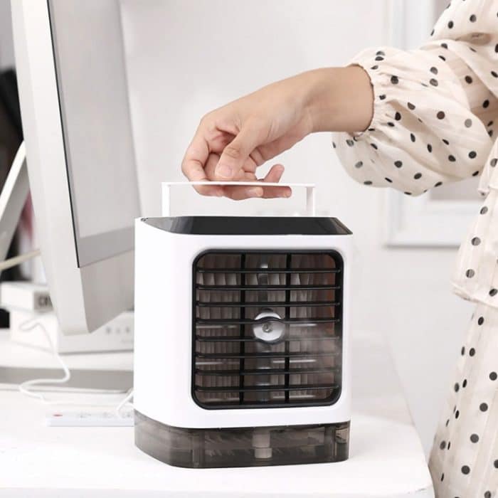 Mini-Desktop-Kühlventilator, Luftbefeuchter, Klimaanlagenventilator, feuchtigkeitsspendender Sprühventilator, without Remote Control – Bild 12