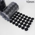 1000 Stück 10 mm runde selbstklebende Klettverschlüsse aus Nylon, 10mm (Black), 10mm (White)