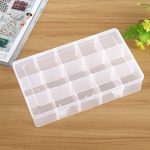 Abnehmbares Gitterfach Kunststoffbox Organizer für Schmuck Ohrring Angelhaken Kleines Zubehör, Größe: Groß, 15 Steckplätze