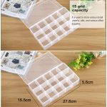 Abnehmbares Gitterfach Kunststoffbox Organizer für Schmuck Ohrring Angelhaken Kleines Zubehör, Größe: Groß, 15 Steckplätze – Bild 5