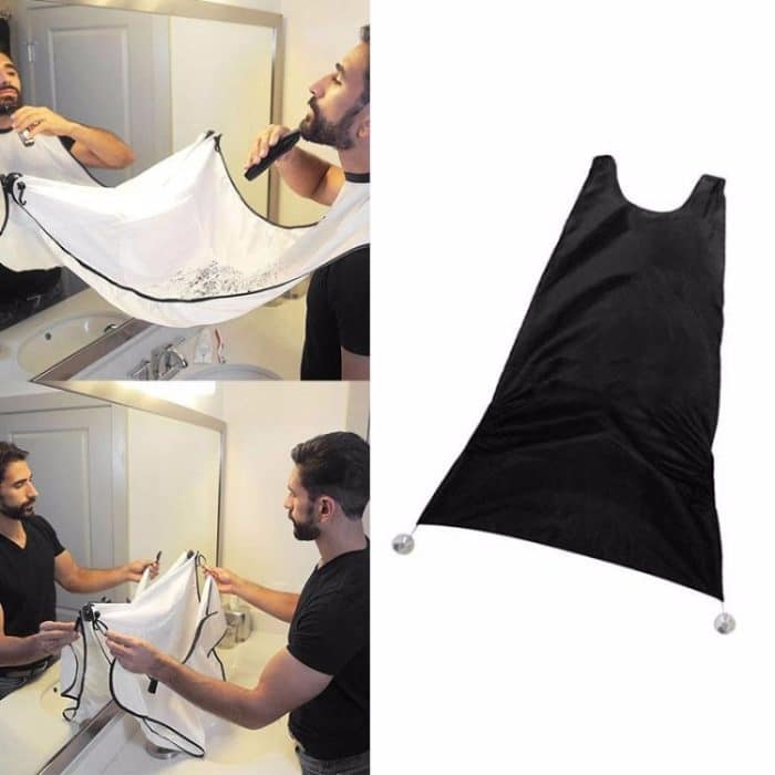 Professionelle Bartschürze, Premium-Salon, Rasur, Fellpflege, Gesichtshaarfänger mit Saugnäpfen, Beard Apron – Bild 3