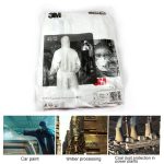 3M 4515 Einteiliger weißer antistatischer, chemikalienbeständiger, staubdichter Sandstrahlanzug mit Kappe, Größe: XL – Bild 8