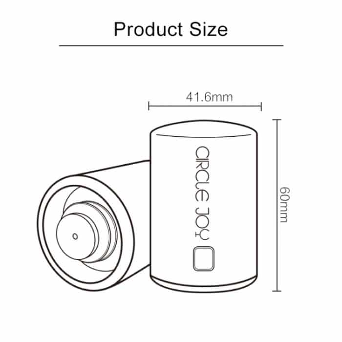 Original Xiaomi Youpin Circle Joy Edelstahl Vakuum Speicher Weinstopper – Bild 4