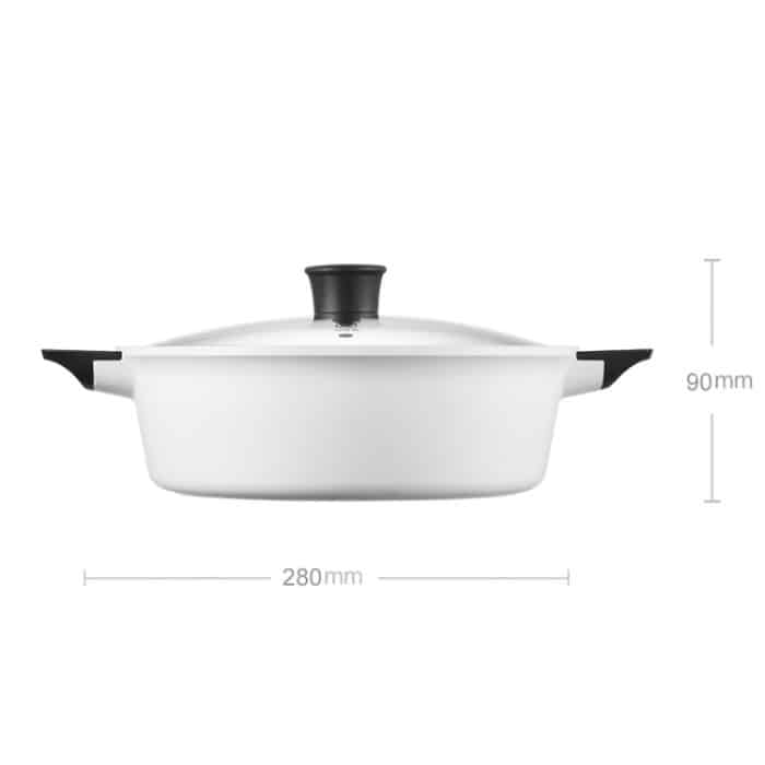 Original Xiaomi Zhiwu Suppentopf Haushalt 4L Antihaft Lebensmittel Suppentopf Aluminiumlegierung Elektrischer Hot Pot(Weiß) – Bild 2