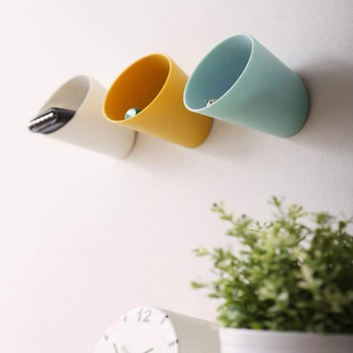 Tragbare Aufbewahrungsbox für kleine Dinge zum Aufkleben an der Wand, zufällige Farbauswahl – Bild 1