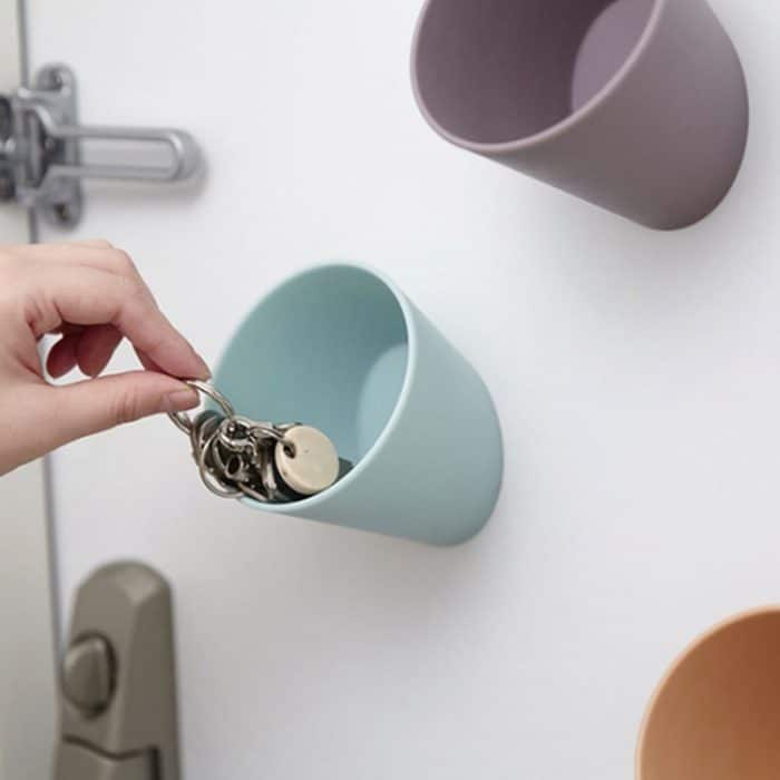 Tragbare Aufbewahrungsbox für kleine Dinge zum Aufkleben an der Wand, zufällige Farbauswahl – Bild 4