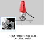 220V Stichsäge Elektrosäge Holzbearbeitung Elektrowerkzeuge Multifunktionskettensäge Handsägen Holzschneidemaschine Mit Laser & (2 Sägeblatt) ohne Führung, EU-Stecker – Bild 5