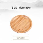 Haushalt Kreative Einfache Runde Bambus Tee Tablett Mini Teetisch, Durchmesser: 20cm – Bild 3