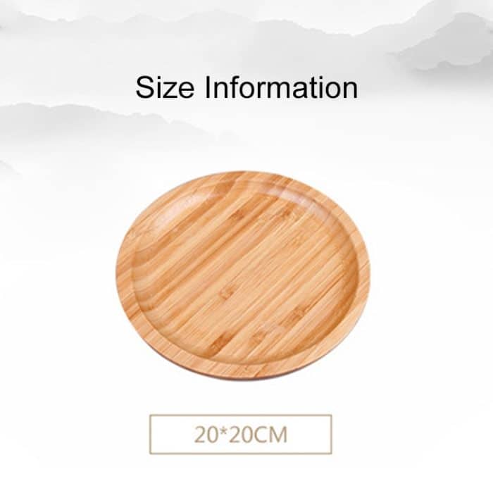 Haushalt Kreative Einfache Runde Bambus Tee Tablett Mini Teetisch, Durchmesser: 20cm – Bild 3