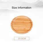 Haushalt Kreative Einfache Runde Bambus Tee Tablett Mini Teetisch, Durchmesser: 25cm – Bild 3