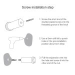 Messing Creative Wandbehang Schlüssel erhalten Hängehaken, Größe: 4,5x1,5 cm – Bild 8