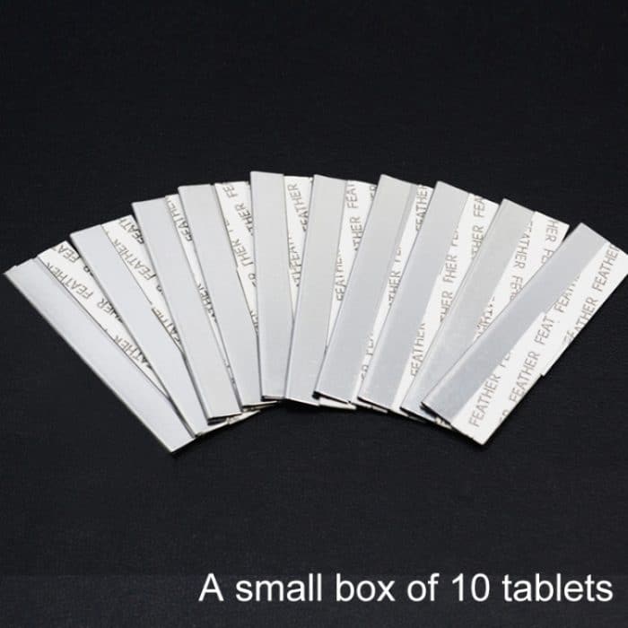 10 PCS Professionelle Friseurwerkzeuge Schaberklinge Augenbrauentrimmer Rasieren Kratzen Haar Federklinge (Silber) – Bild 3