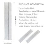 10 PCS Professionelle Friseurwerkzeuge Schaberklinge Augenbrauentrimmer Rasieren Kratzen Haar Federklinge (Silber) – Bild 4