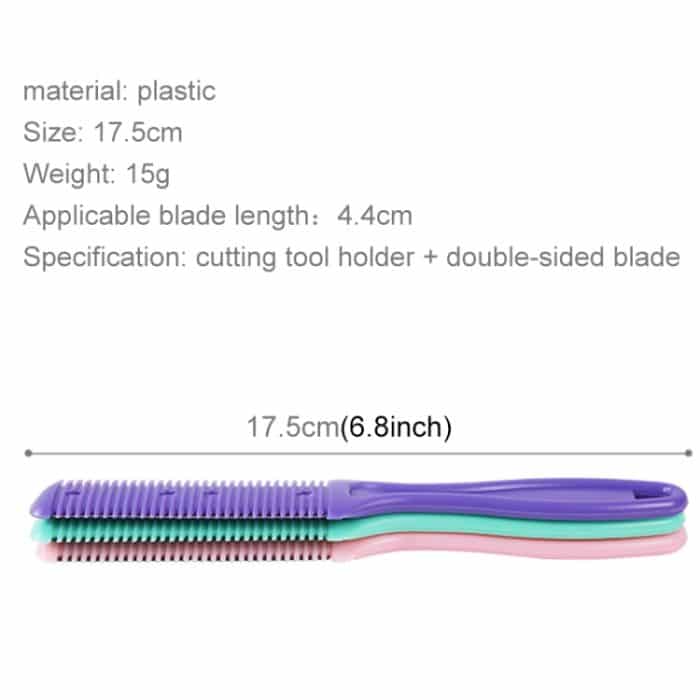 10 Stück Haarwerkzeuge, doppelseitiger Messer-Haarkamm, Haar-Pony-Trimmer, Ausdünnungsgerät, Haarschneidemaschine, zufällige Farblieferung, 2, 1, 10 PCS Random Color Delivery – Bild 5