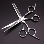 Modische, langlebige, scharfe Friseur-Haarschneideschere/Schere und Friseur-Effilierzahnschere (Silber-Effilierschere), Thining scissor – Bild 5