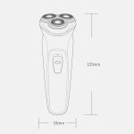 Original Xiaomi YouPin Spannung Universal Fit Wasserdichte Dreibettzimmer Rotary Doppelring Klinge Rasierkopf Elektrische Wiederaufladbare Rasierer Für Männer – Bild 4