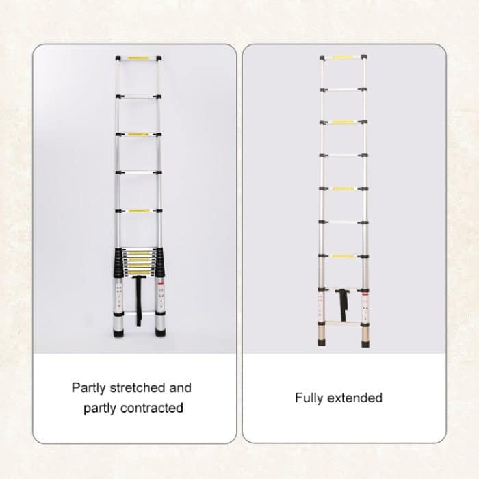 Multifunktionale einseitige Teleskopleiter aus verdickter Aluminiumlegierung, Größe: 3,2 m – Bild 4