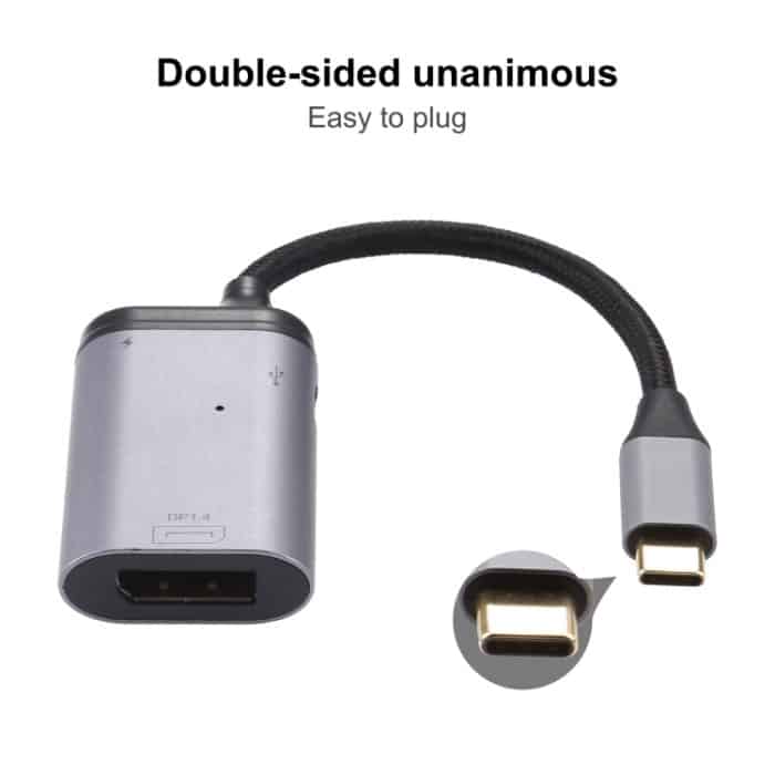 4K USB-C / Typ C zu DisplayPort 1.4 + PD Data Sync Adapterkabel – Bild 5
