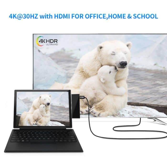 ROCKETEK SK-S4H 3 x USB 3.0 + HDMI + SD/TF-Speicherkartenleser HUB 4K HDMI-Adapter, SK-S4H – Bild 3