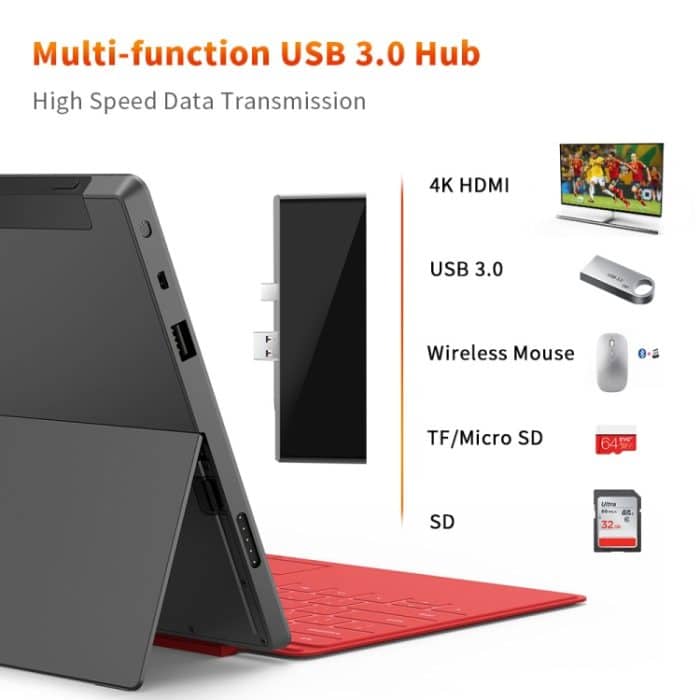 ROCKETEK SK-S5H 3 x USB 3.0 + HDMI + SD/TF-Speicherkartenleser HUB 4K HDMI-Adapter, SK-S5H – Bild 4