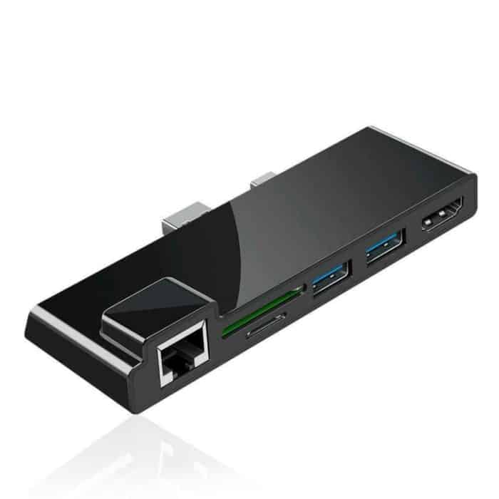 ROCKETEK SK-S5HL RJ45 + 2 x USB 3.0 + HDMI + SD/TF-Speicherkartenleser HUB 4K HDMI-Adapter, SK-S5HL – Bild 2