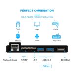 ROCKETEK SK-S5HL RJ45 + 2 x USB 3.0 + HDMI + SD/TF-Speicherkartenleser HUB 4K HDMI-Adapter, SK-S5HL – Bild 5